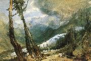 Joseph Mallord William Turner Glacier and source of the Avyron, Chamonix Sweden oil painting artist
